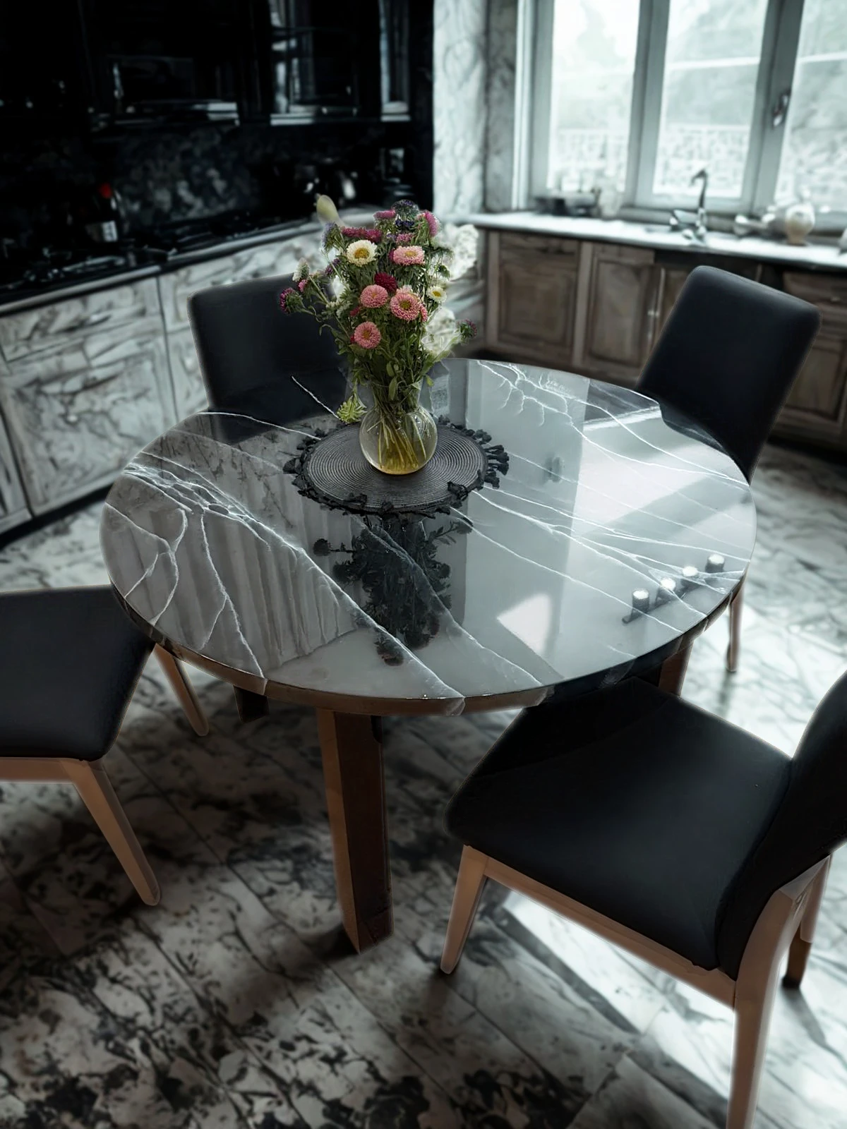 Mesa Redonda Mármol vista 1