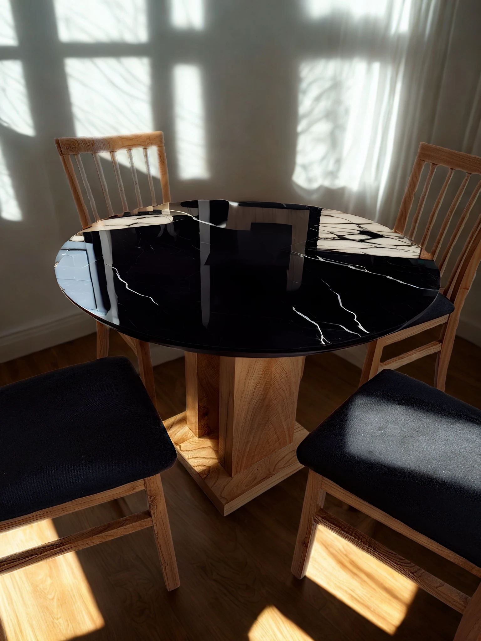 Mesa Mármol Negro vista 1