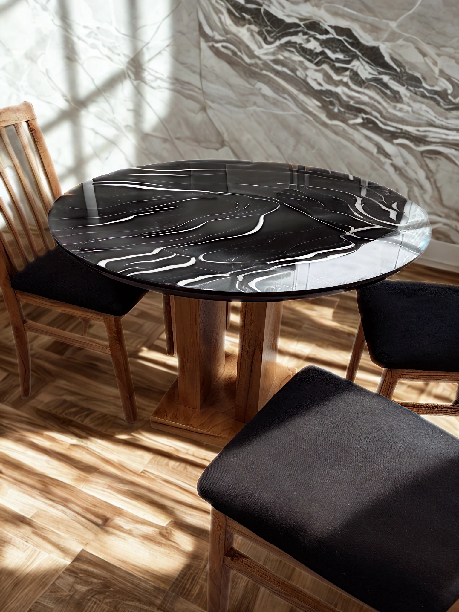 Mesa Mármol Negro vista 2